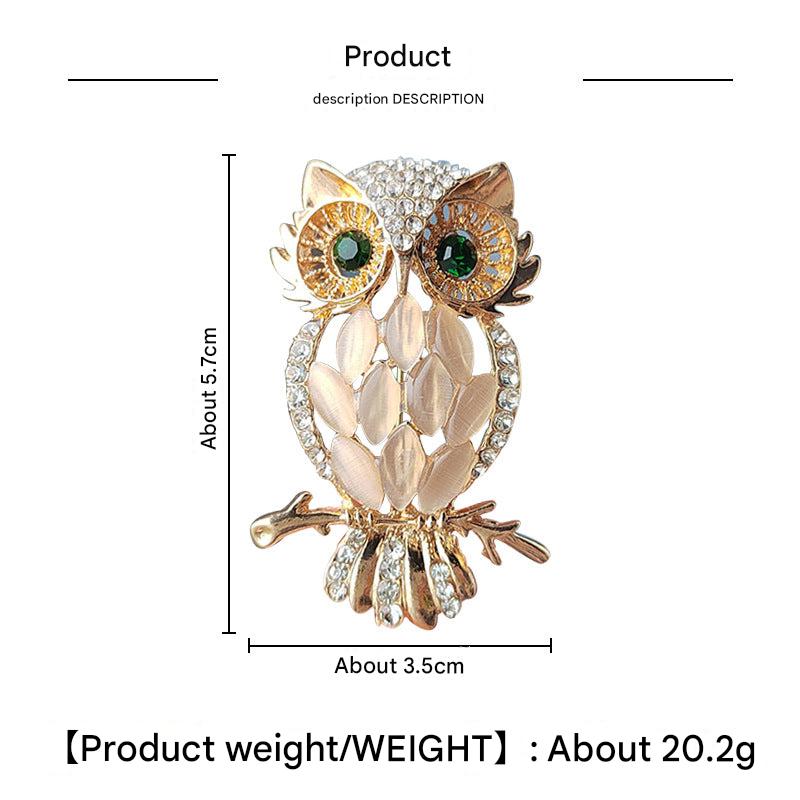 Chic Owl Brooch with gold and silver options