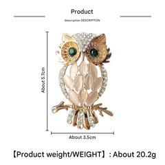 Chic Owl Brooch with gold and silver options