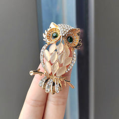 Chic Owl Brooch elegant display