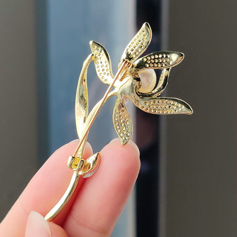 lifestyle image of brooch worn on a jacket image 3