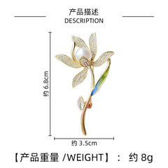 colorful floral brooch on a fabric background image 6