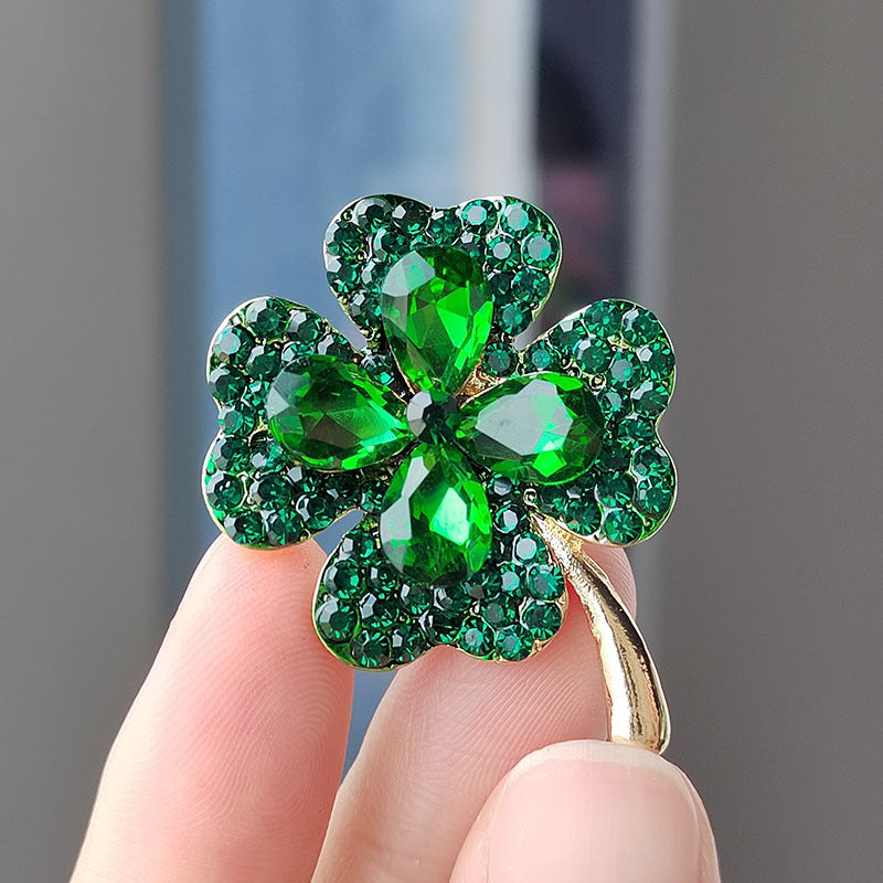 Fashionable brooch on casual outfit
