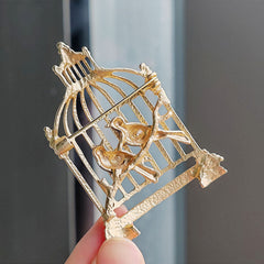 Birdcage brooch with exquisite detailing