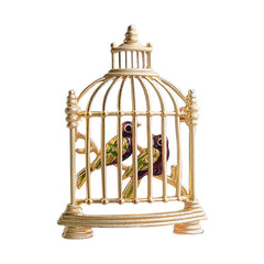 Presentation of the bird brooch in gift packaging