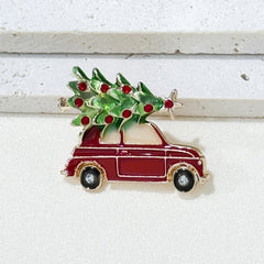 Close-up image of the Holiday Car Pin