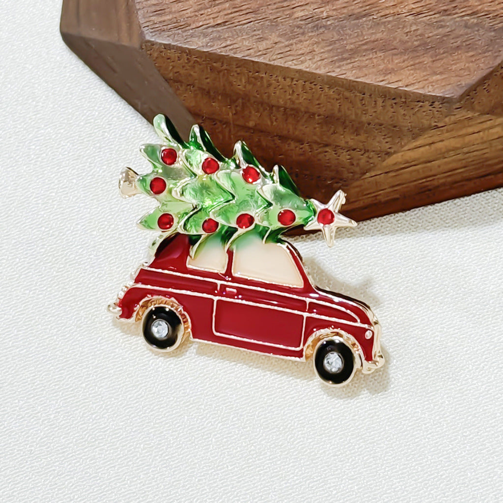 Detail of unique Christmas tree and car design
