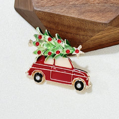 Detail of unique Christmas tree and car design