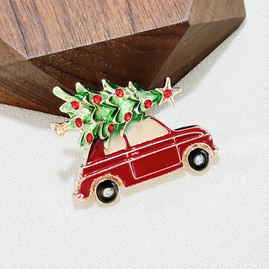 Chic brooch on a festive scarf