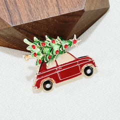 Chic brooch on a festive scarf