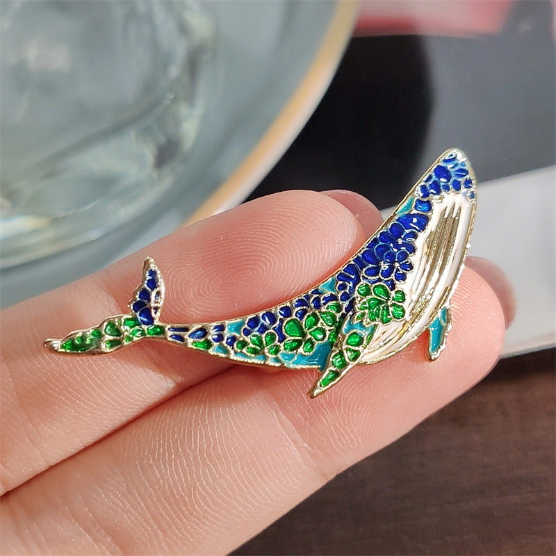 High-quality alloy marine brooch with detailed craftsmanship