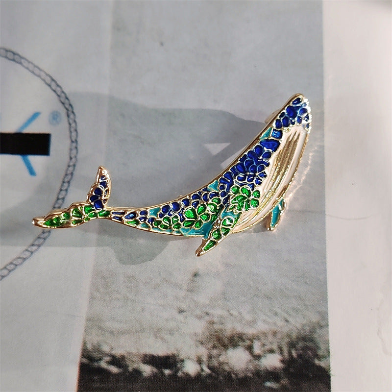 Vintage style marine animal pin for fashionable outfits