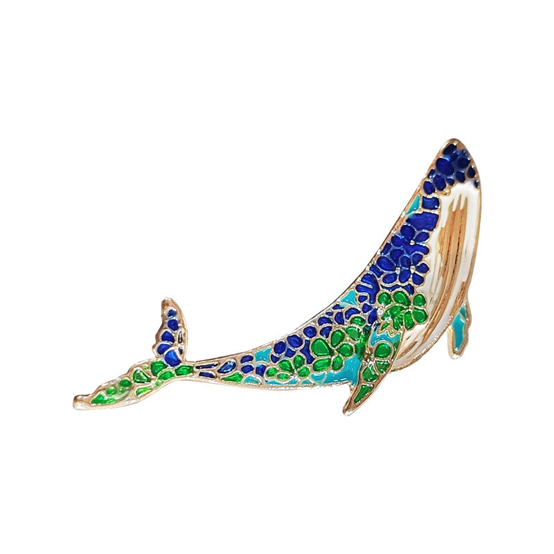 High-quality alloy marine brooch with detailed craftsmanship
