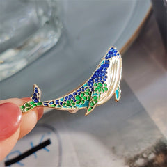 Fashion brooch pinned to a stylish bag