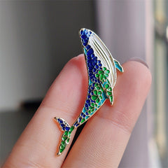 Creative marine animal brooch in vibrant colours