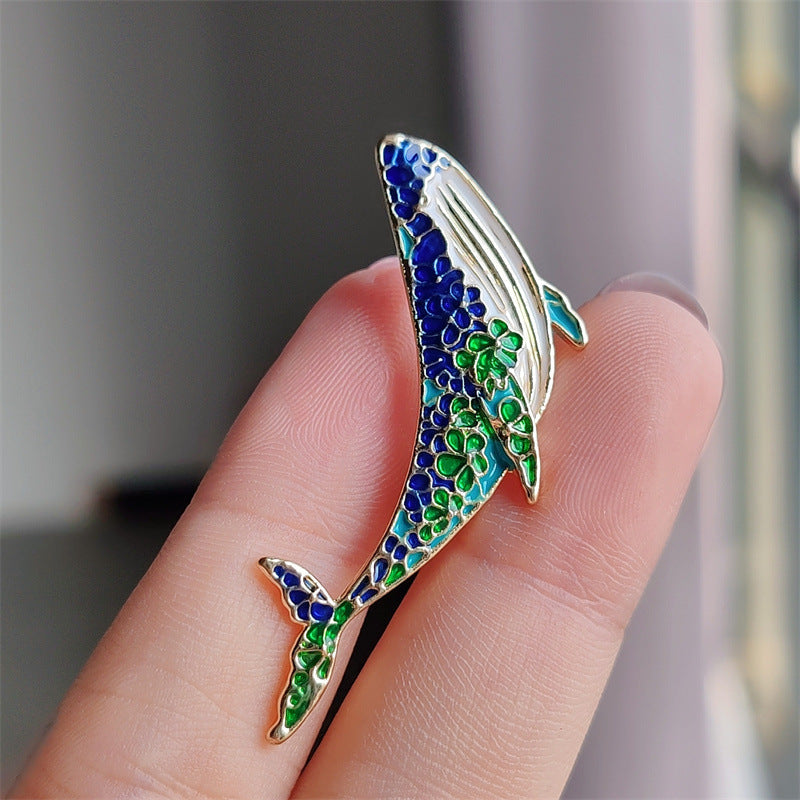 Creative marine animal brooch in vibrant colours