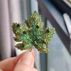 Stylish Alloy Brooch - Leaf Design