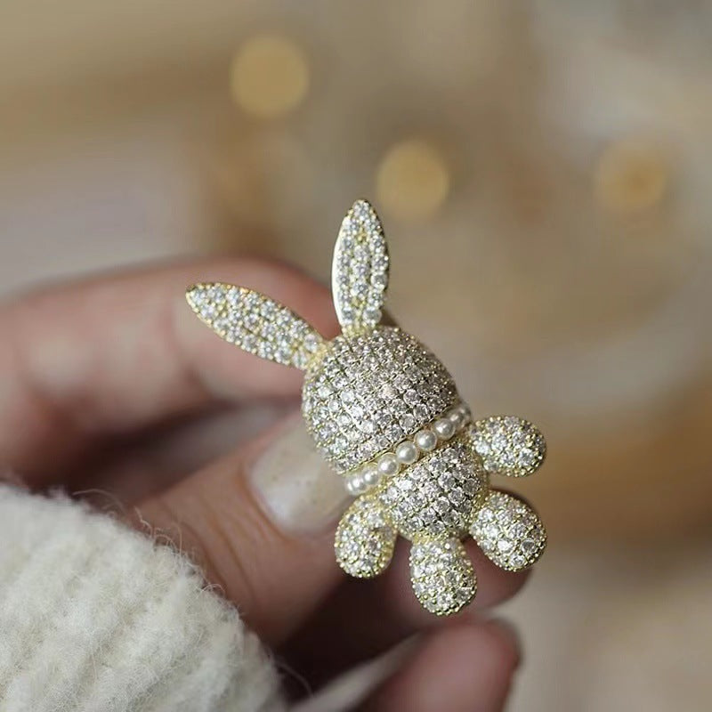 fashionable brooch worn casually