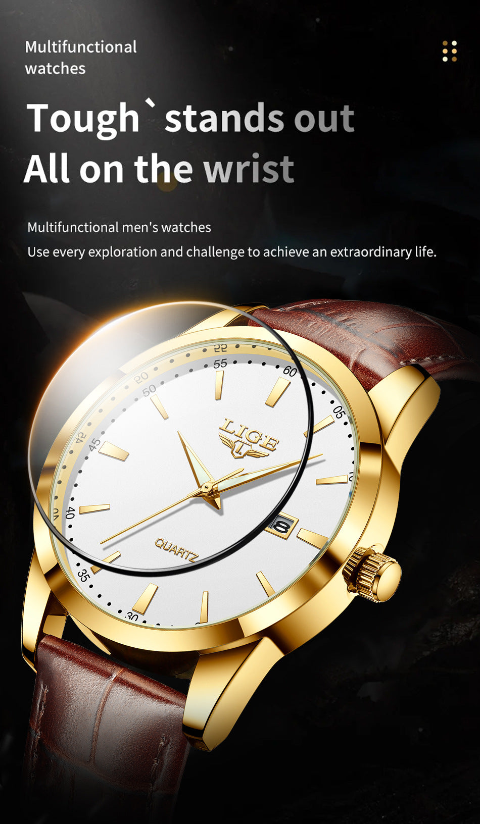 LIGE watch in stylish presentation box
