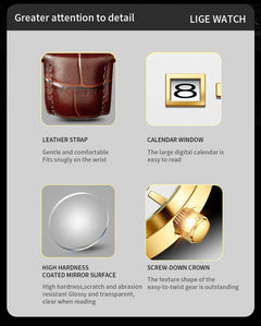 Multiple colour variations of LIGE men's watch