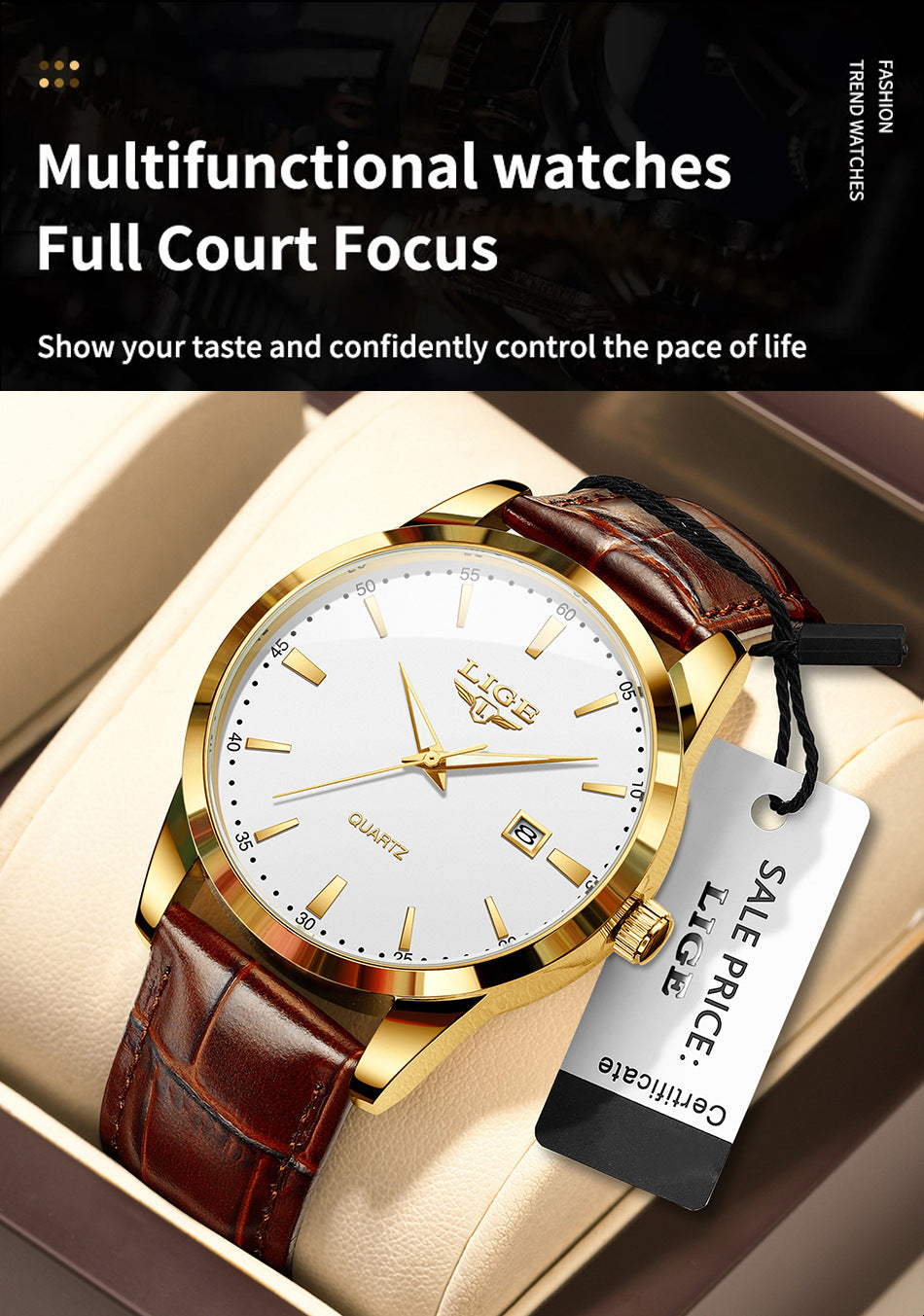 LIGE watch model LG89143 on display