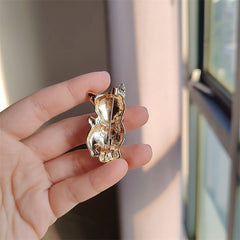 Fashionable brooch on an elegant scarf