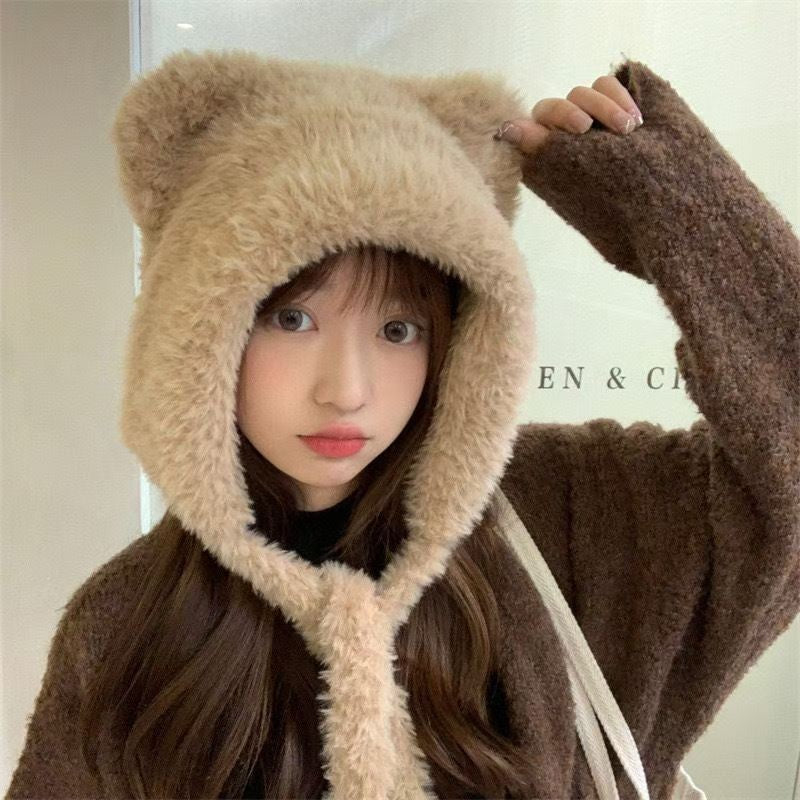 Adorable bear ear hat for cold weather