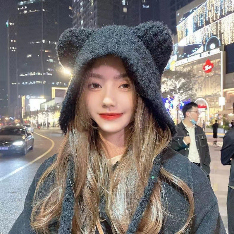 Cute bear ear hat styled on mannequin