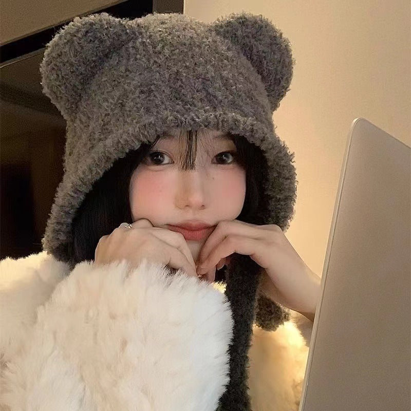 Cute bear ear hat styled on mannequin
