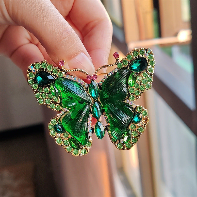Stylish blue butterfly brooch for women