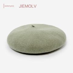 Elegant vintage fashion beret in grey