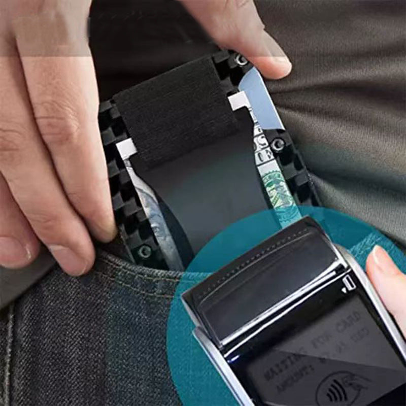 stylish carbon fibre money clip wallet