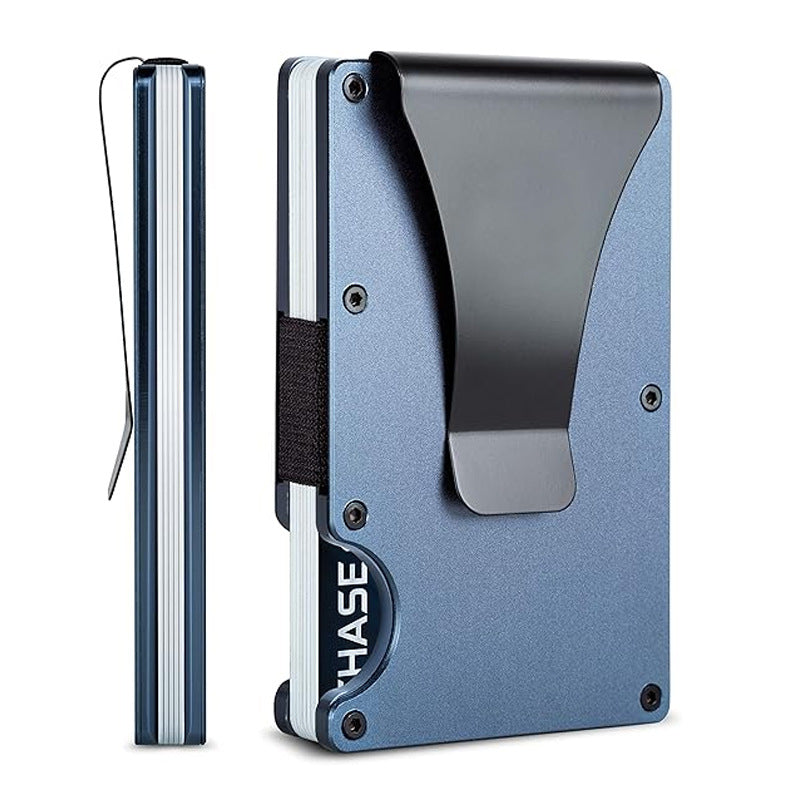 RFID blocking metal card wallet showcase