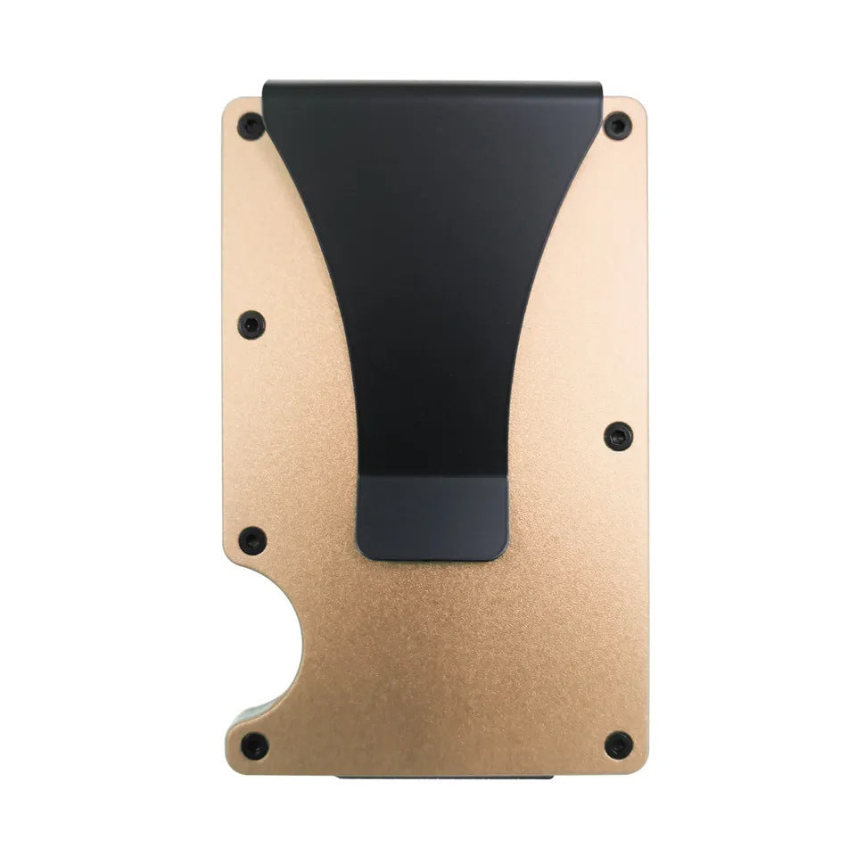 RFID blocking metal card wallet showcase