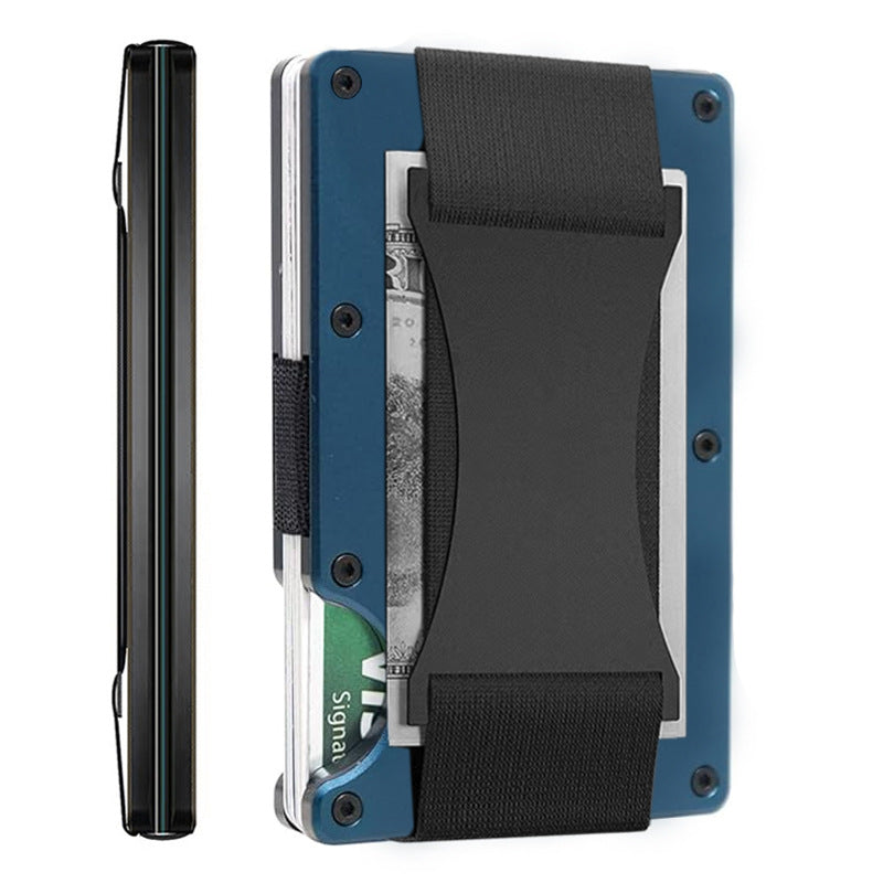 RFID blocking metal card wallet showcase