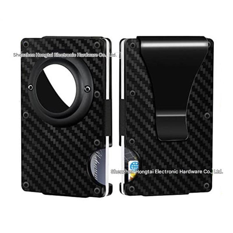 Detailed view of card slots in wallet