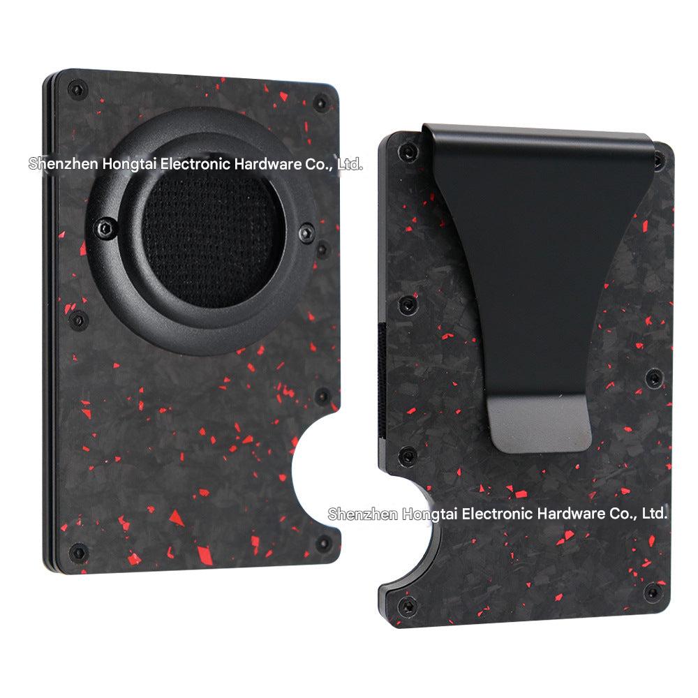 Aluminium wallet being used outdoors
