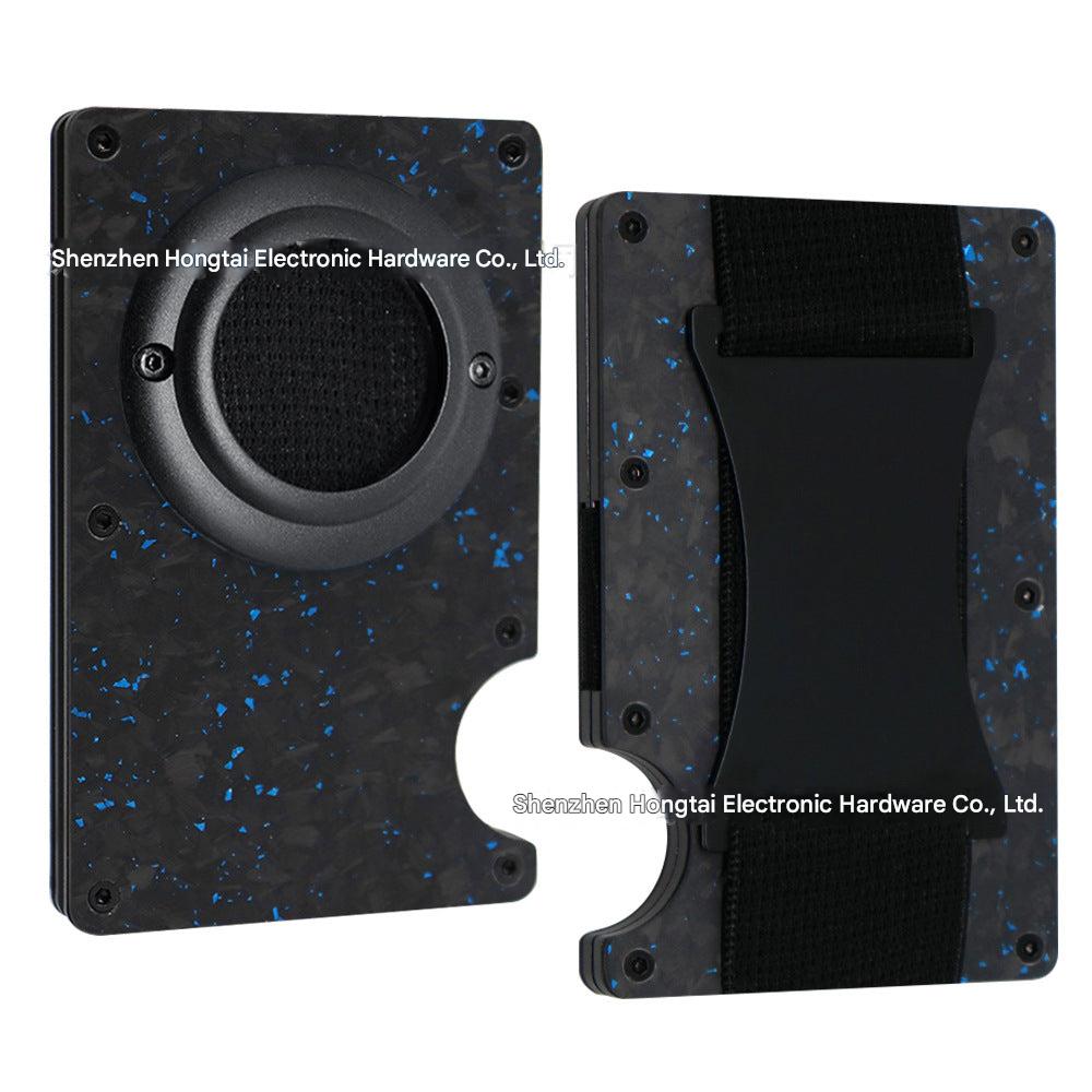 Aluminium wallet being used outdoors