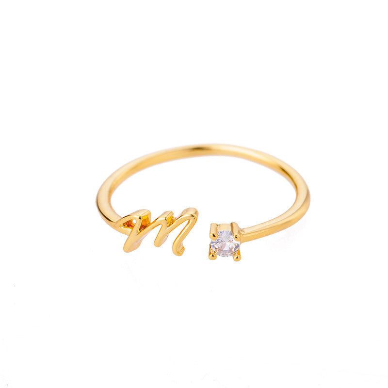 gold plated ring on model's hand