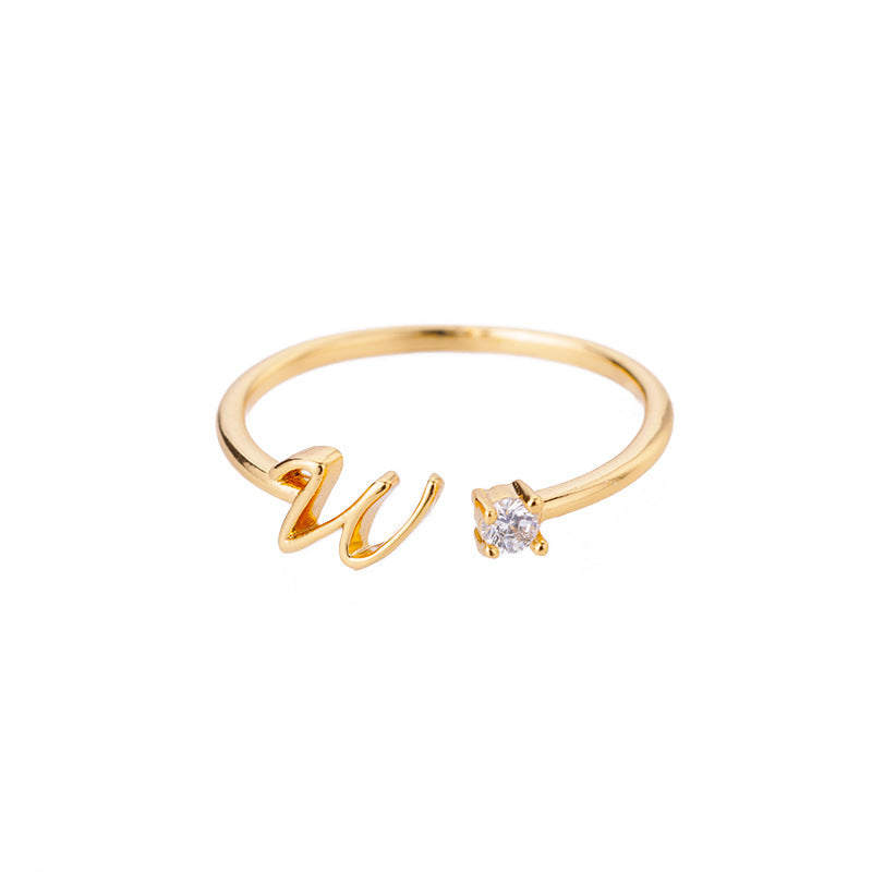gold plated ring on model's hand