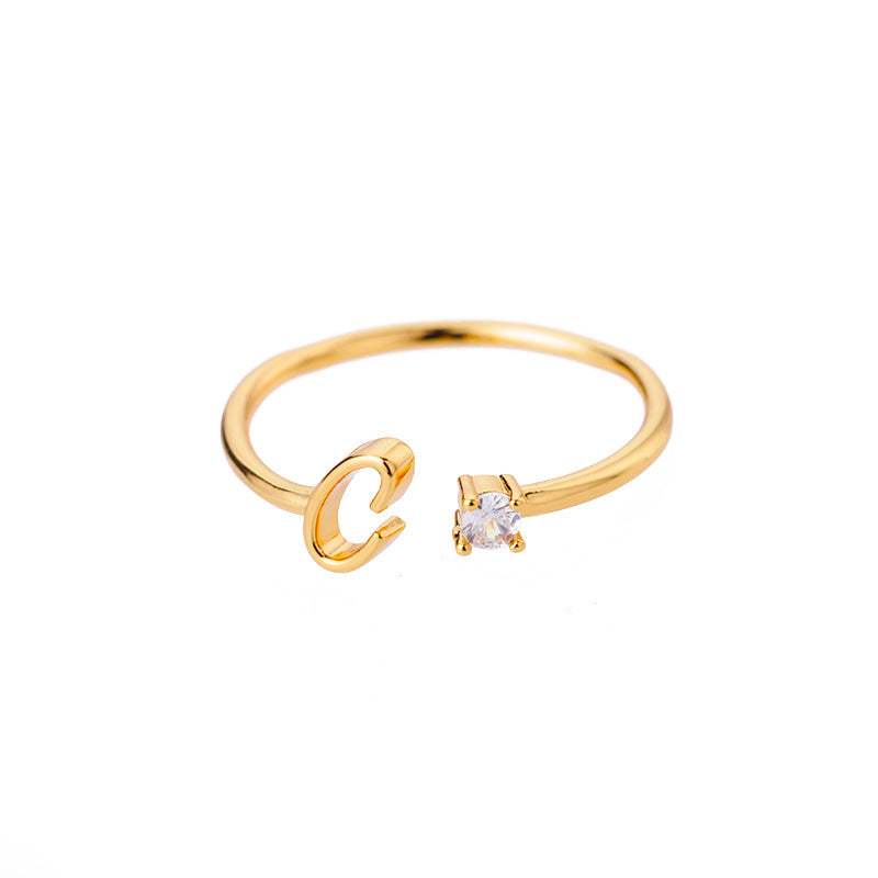gold plated ring on model's hand