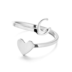 Stylish women wearing adjustable stainless steel rings
