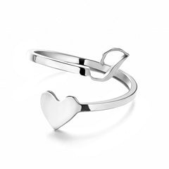Assorted colours of adjustable stainless steel rings