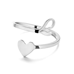 Elegant adjustable ring displayed on a white background