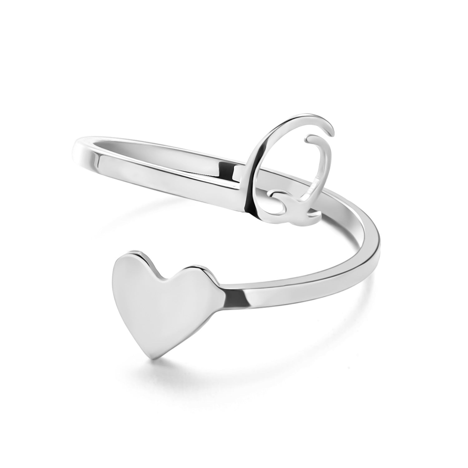 Stylish women wearing adjustable stainless steel rings