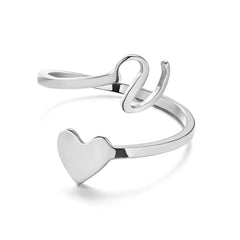 Elegant adjustable ring displayed on a white background