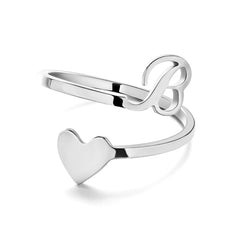 Elegant adjustable ring displayed on a white background