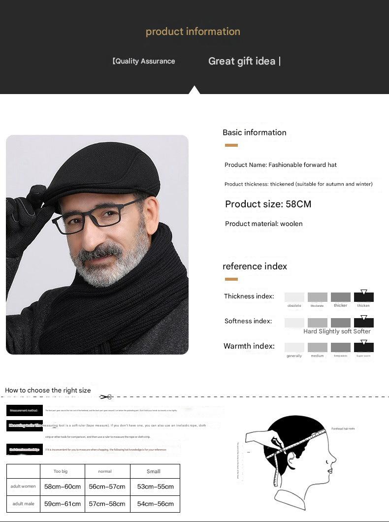 Warm Winter Ear Protection Hat for Men in outdoor setting