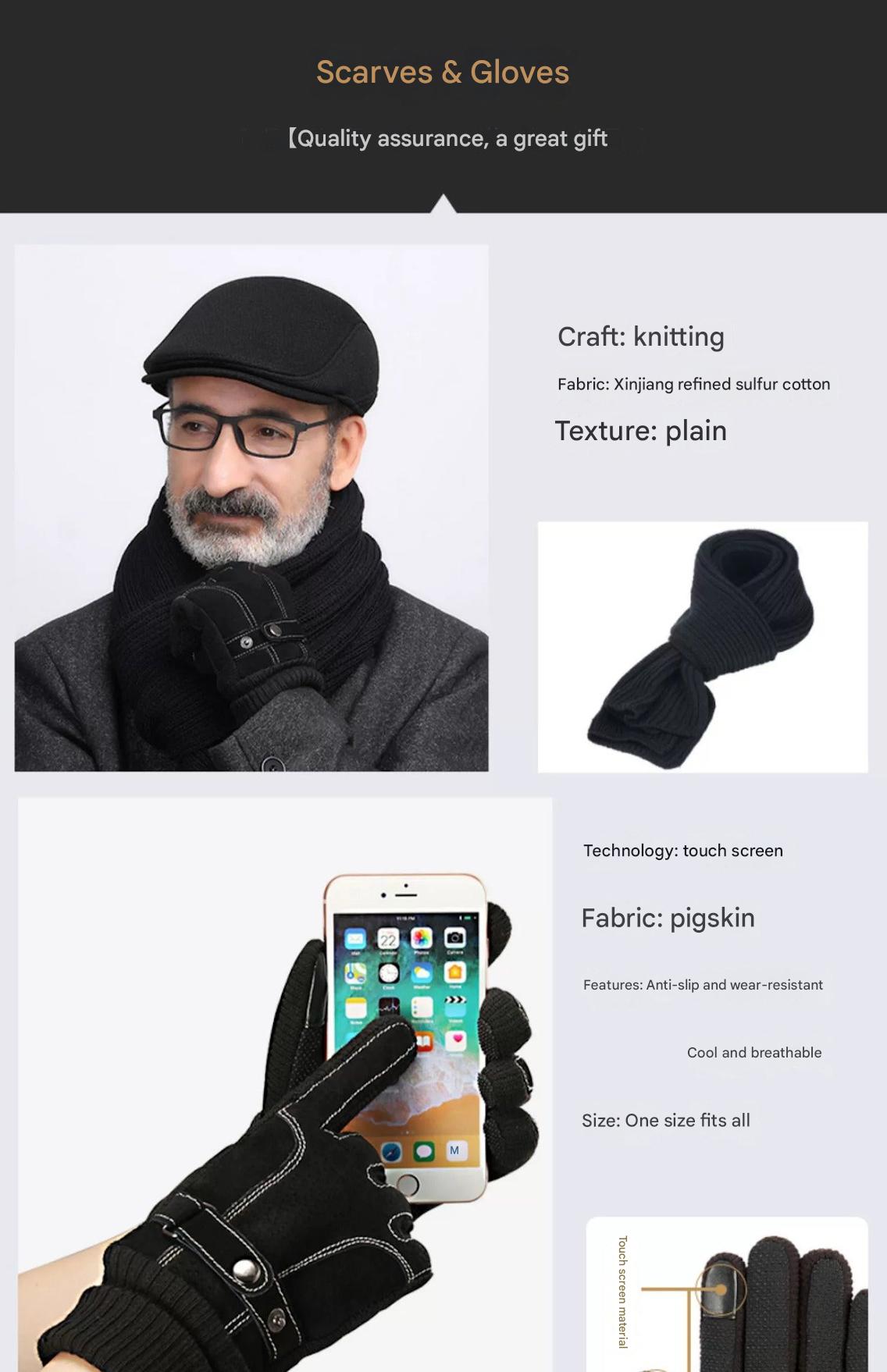 Close-up of winter ear protection hat fabric