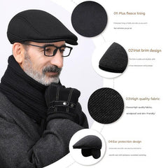 Men's Cotton Duckbill Cap with ear protection