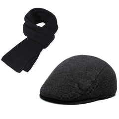 Different angles of men's winter protection hat